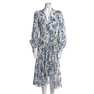 Anna Mason Blue Floral Wrap Dress